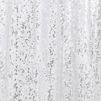8ftx8ft Silver Sequin Event Curtain Drapes, Backdrop Event Panel