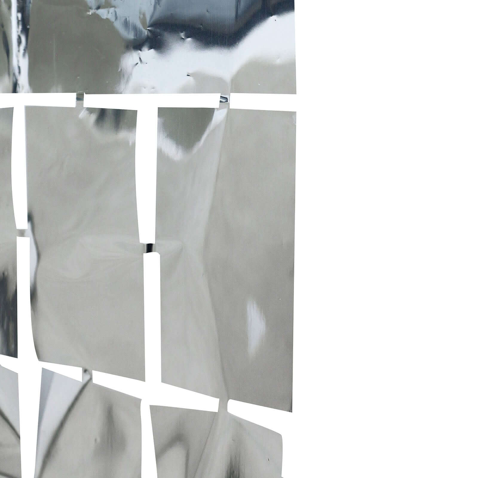 Shiny Silver Metallic Foil Rectangle Curtain Party Backdrop Door Window Curtain - 3ftx6.5ft - Bell Racket Store