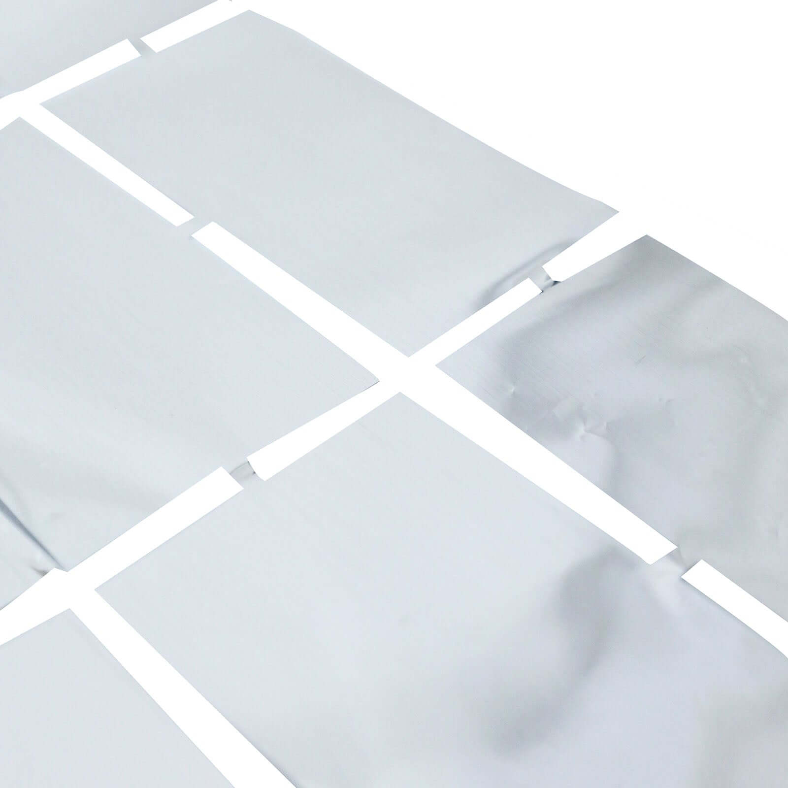 Shiny Silver Metallic Foil Rectangle Curtain Party Backdrop Door Window Curtain - 3ftx6.5ft - Bell Racket Store