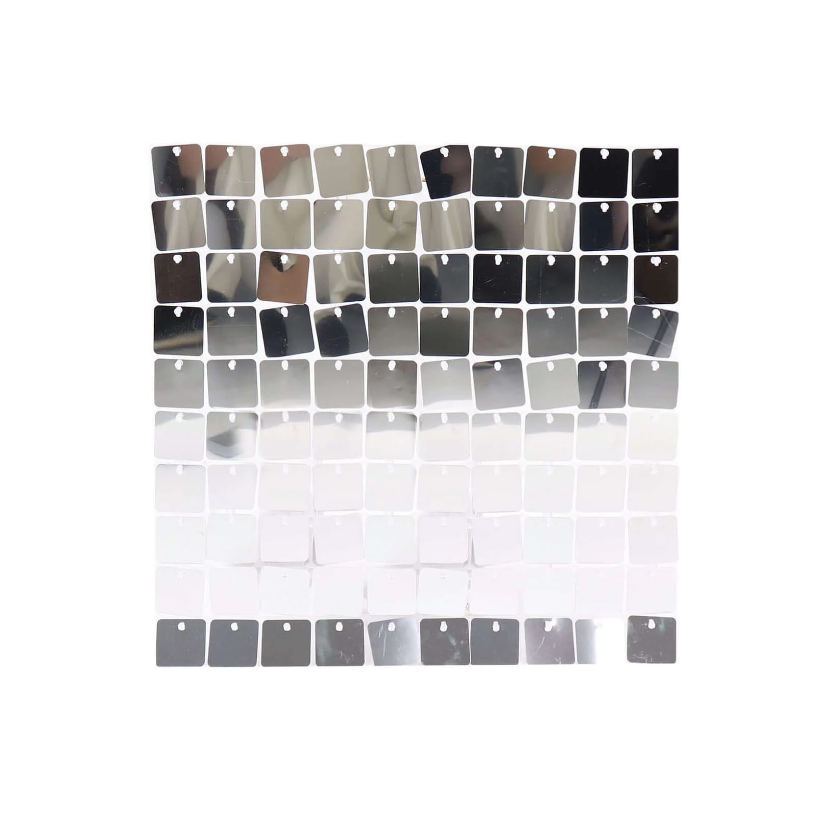 Shiny Silver Square Sequin Shimmer Wall Party Photo Backdrop, 24sq.ft Active Spangle Wall Art DÃ©cor Panels - 24 Panels - Bell Racket Store