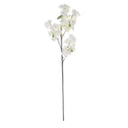 4 Bushes 40" Tall White Artificial Silk Cherry Blossom Flowers, Branches