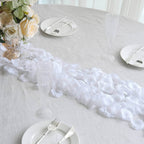 500-Pack Rose Petals Round Design White Silk Confetti - Decorative Scatters for Tables and Floors