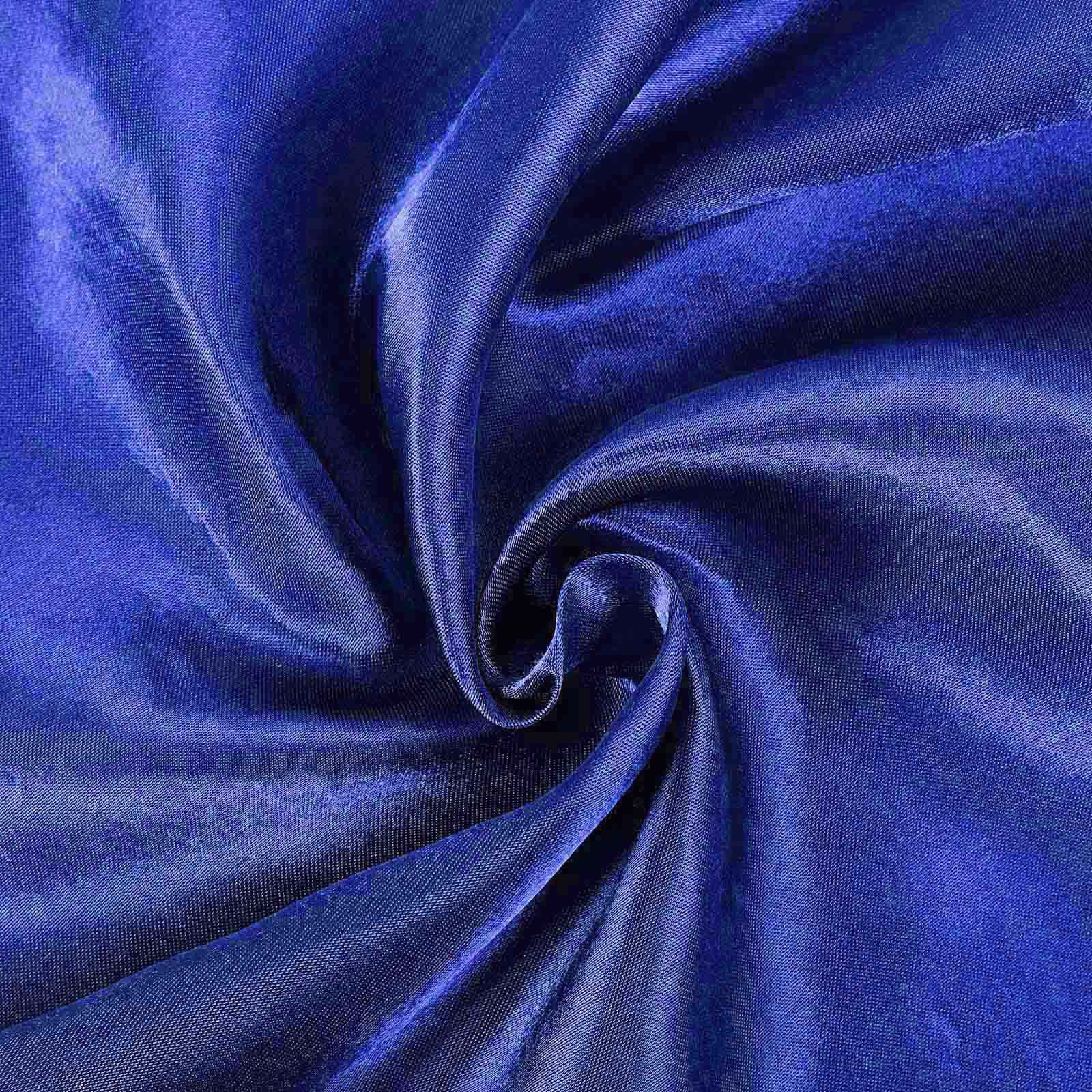 Satin Rectangular 90"x132" Tablecloth Royal Blue - Seamless Table Cover
