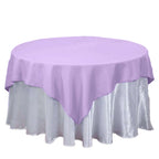 Polyester 70"x70" Table Overlay Square Tablecloth Lavender Lilac - Wrinkle-Resistant & Durable Table Cover