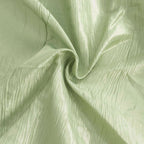 5 Pack Taffeta 20"x20" Napkins Sage Green - Accordion Crinkle Dinner Napkins