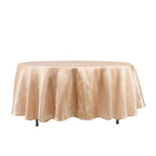 Satin 108" Round Tablecloth Nude - Smooth and Lustrous Table Cover