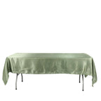 Satin Rectangular 60"x102" Tablecloth Dusty Sage Green - Smooth and Lustrous Table Cover