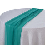 Chiffon 6ft Table Runner Turquoise - Flowy & Lightweight Table Decor