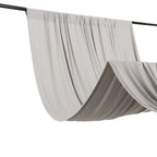 Silver 4 - Way Stretch Spandex Event Curtain Drapes, Wrinkle Free Backdrop Event Panel with Rod Pockets - 5ftx10ft - Bell Racket Store
