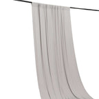 Silver 4 - Way Stretch Spandex Event Curtain Drapes, Wrinkle Free Backdrop Event Panel with Rod Pockets - 5ftx14ft - Bell Racket Store