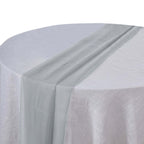 Chiffon 6ft Table Runner Silver - Flowy & Lightweight Table Decor