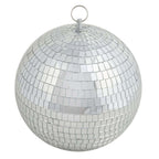 2 Pack 10" Silver Foam Disco Mirror Ball With Hanging Swivel Ring, Holiday Party Decor
