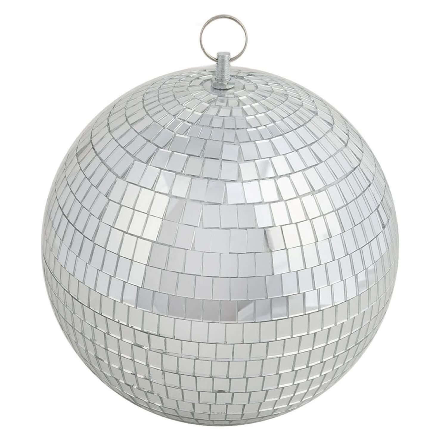 2 Pack 10" Silver Foam Disco Mirror Ball With Hanging Swivel Ring, Holiday Party Decor