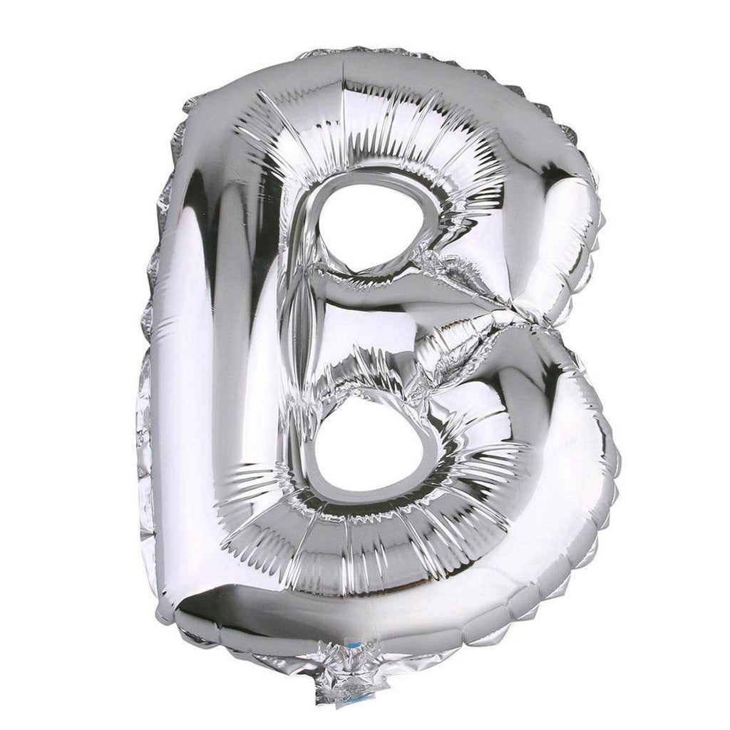 35inch Metallic Silver Mylar Foil Helium/Air Number and Letter Balloons