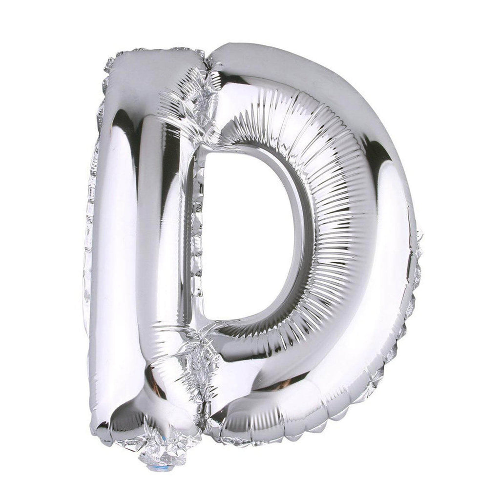 35inch Metallic Silver Mylar Foil Helium/Air Number and Letter Balloons