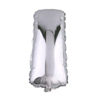 35inch Metallic Silver Mylar Foil Helium/Air Number and Letter Balloons