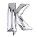 35inch Metallic Silver Mylar Foil Helium/Air Number and Letter Balloons