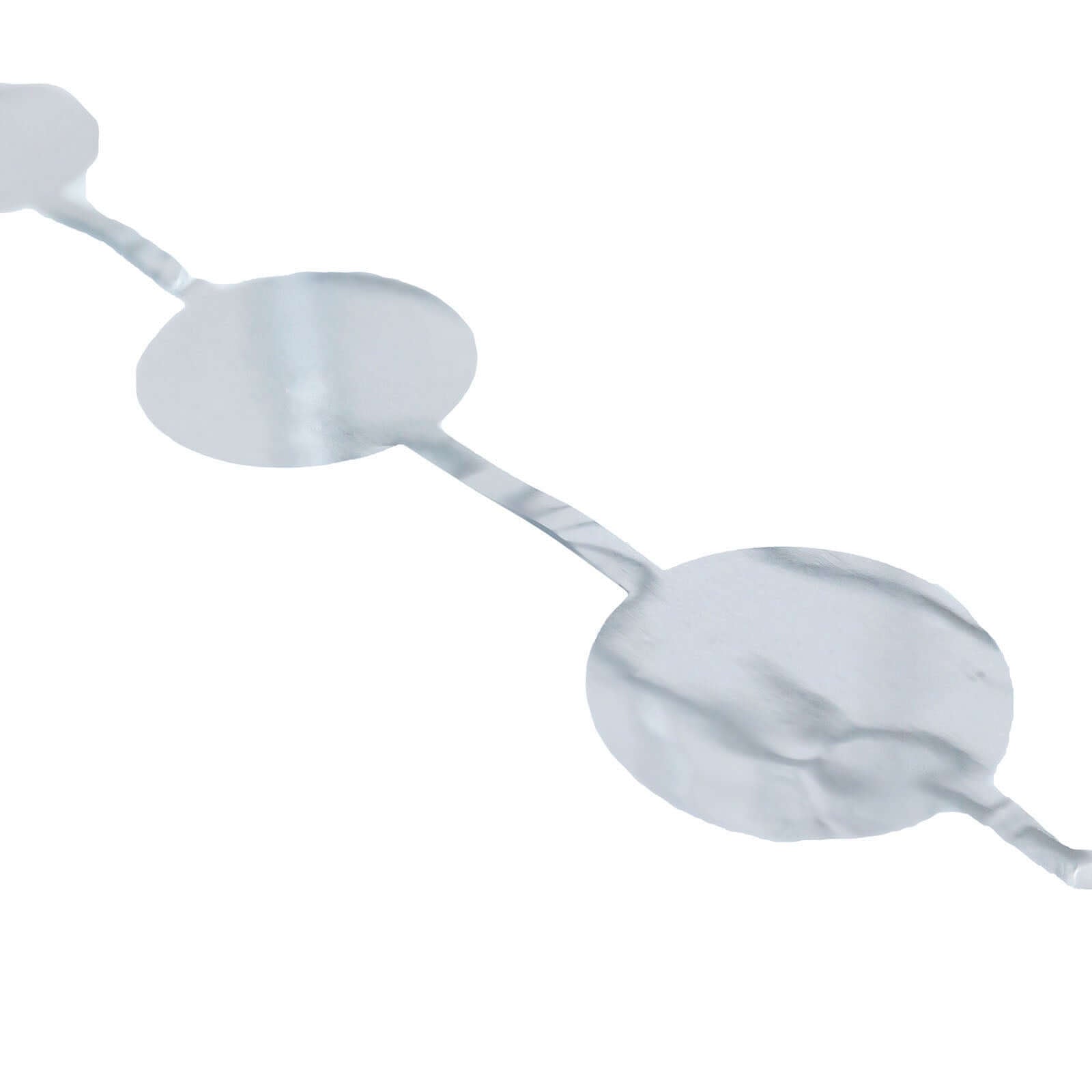 Silver Round Chain Foil Fringe Curtain Party Backdrop, Metallic Silver Tinsel Streamer Party Decor - Door Window Foil Curtain - 3ftx6.5ft - Bell Racket Store