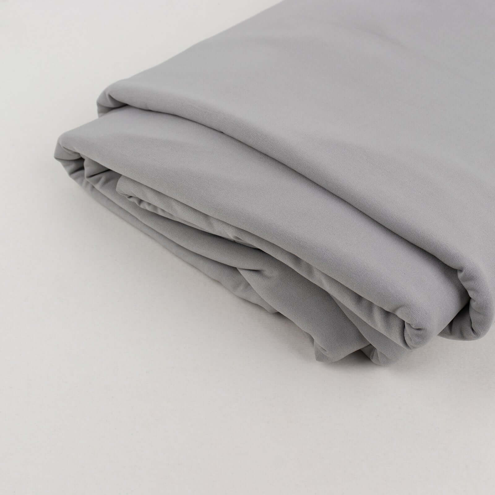 Silver Spandex 4 - Way Stretch Fabric Roll, DIY Craft Fabric Bolt - 60"x10 Yards - Bell Racket Store