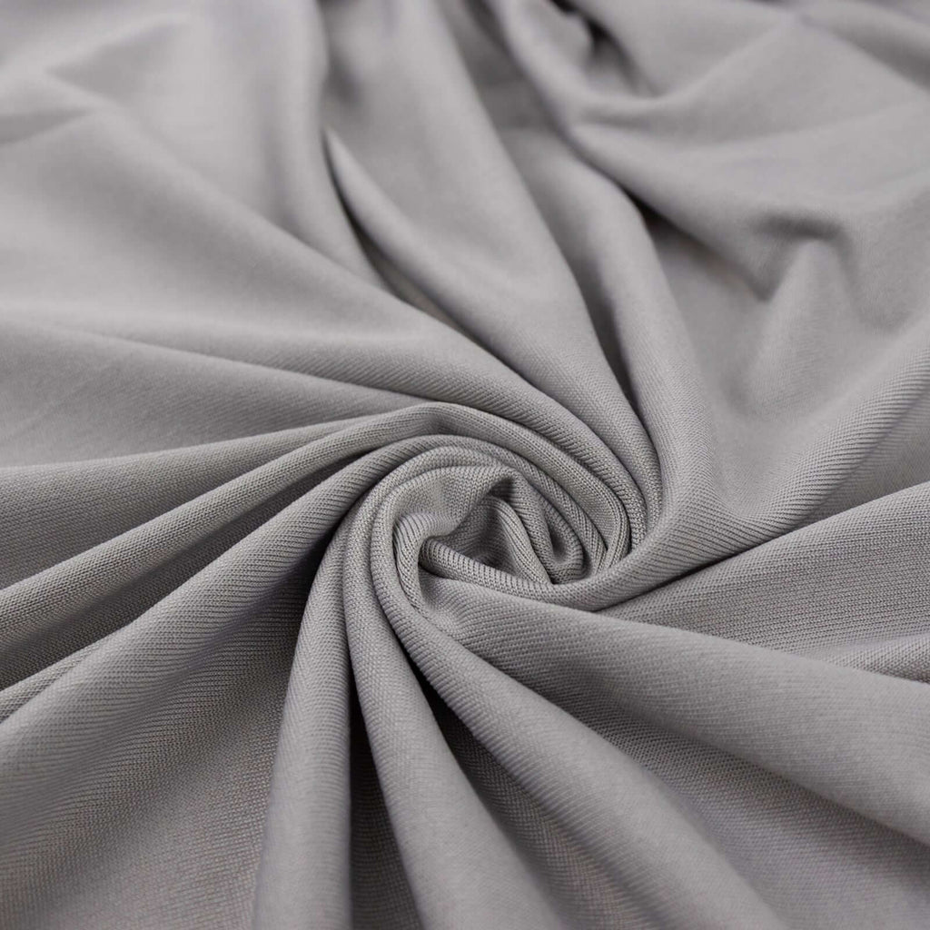 Silver Spandex 4 - Way Stretch Fabric Roll, DIY Craft Fabric Bolt - 60"x10 Yards - Bell Racket Store