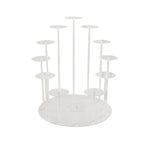 Acrylic Cake Stand with 12-Arm Tiered Cupcake Holders Clear - Easy Assembly Multi-layer Dessert Display Centerpiece Tower for Weddings Gala Events & Celebrations 29"