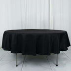Premium Polyester 90" Round Tablecloth Black - Stain and Wrinkle-Resistant 220GSM Table Cover for Weddings & Event Decor