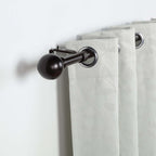 42"-126" Adjustable Curtain Rod Set, Bronze, Round Finials