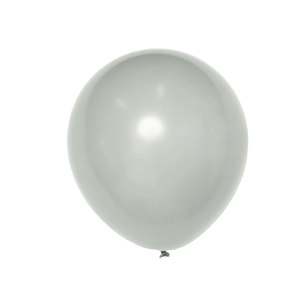10 Pack 18" Matte Pastel Silver Helium or Air Latex Party Balloons
