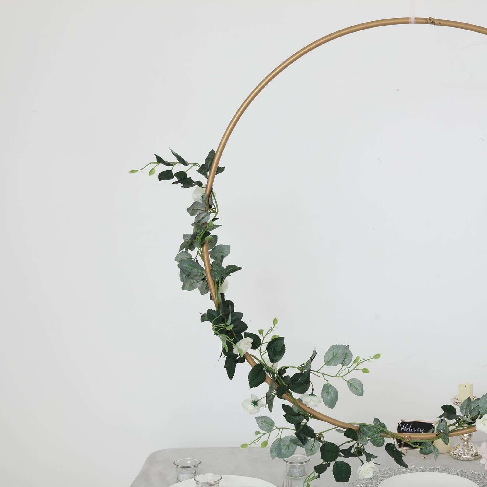 36" Gold Heavy Duty Metal Hoop Wreath, Floral Hoop