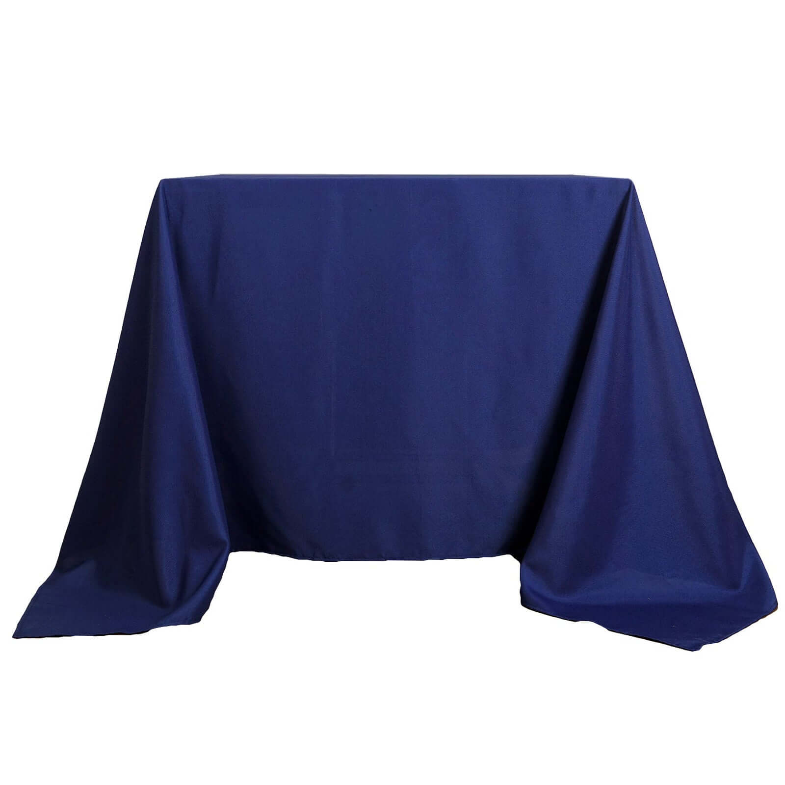 Polyester Square 90"x90" Tablecloth Navy Blue - Wrinkle-Resistant & Durable Table Cover