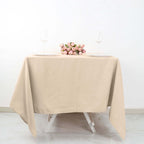 Polyester Square 70"x70" Tablecloth Nude - Wrinkle-Resistant & Durable Table Cover