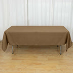 Polyester 60"x102" Rectangle Tablecloth Taupe - Durable and Stylish Table Cover
