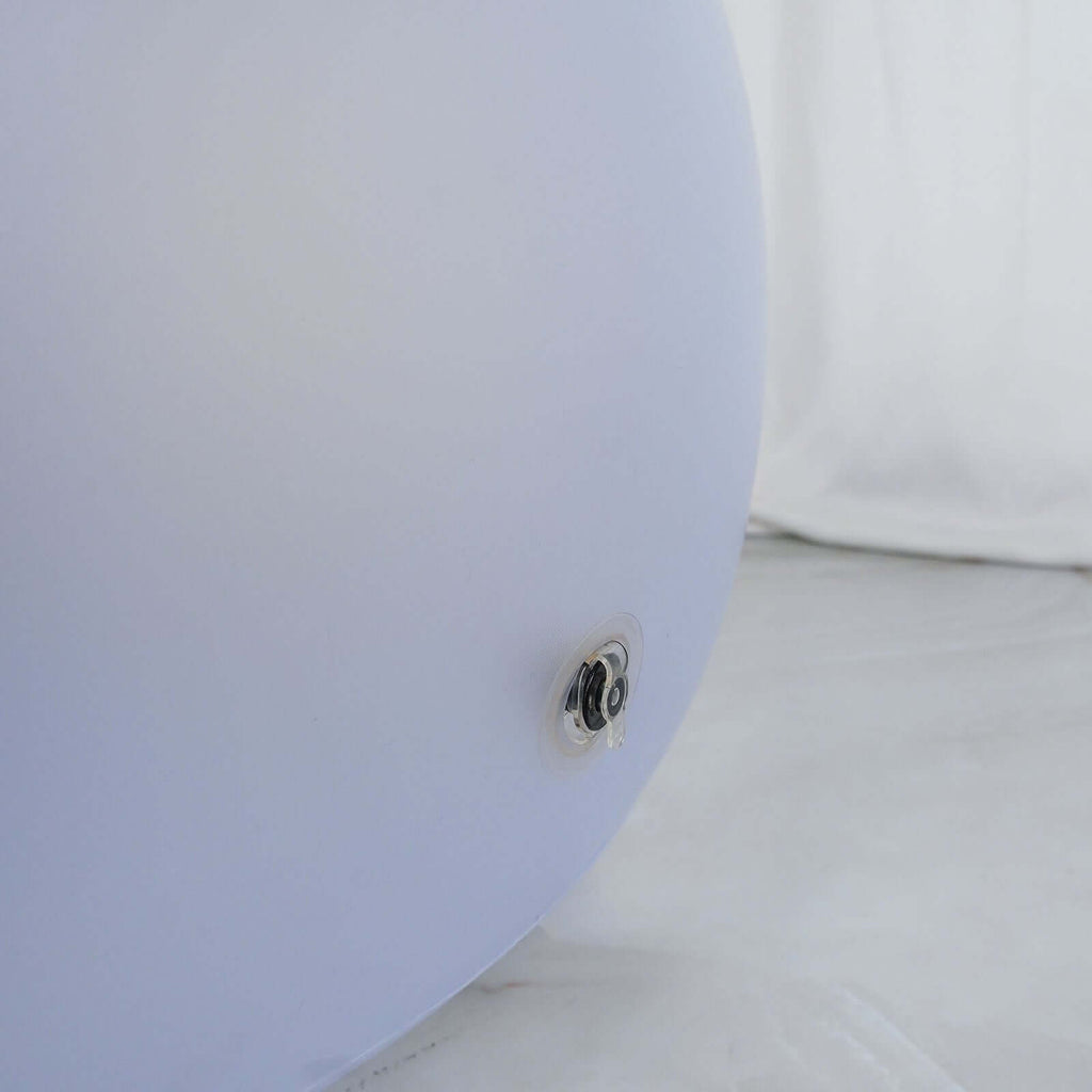 22" Color Changing LED Light Up Inflatable Pouf Ottoman, Waterproof Illuminated Remote Battery Operated Furniture