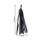 7.5ft Long Metallic Black Foil Tassels Fringe Garland, Tinsel Streamer Party Backdrop Decorations