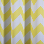 2 Pack White Yellow Chevron Design Thermal Blackout Curtains With Chrome Grommet Window Treatment Panels - 52"x108"