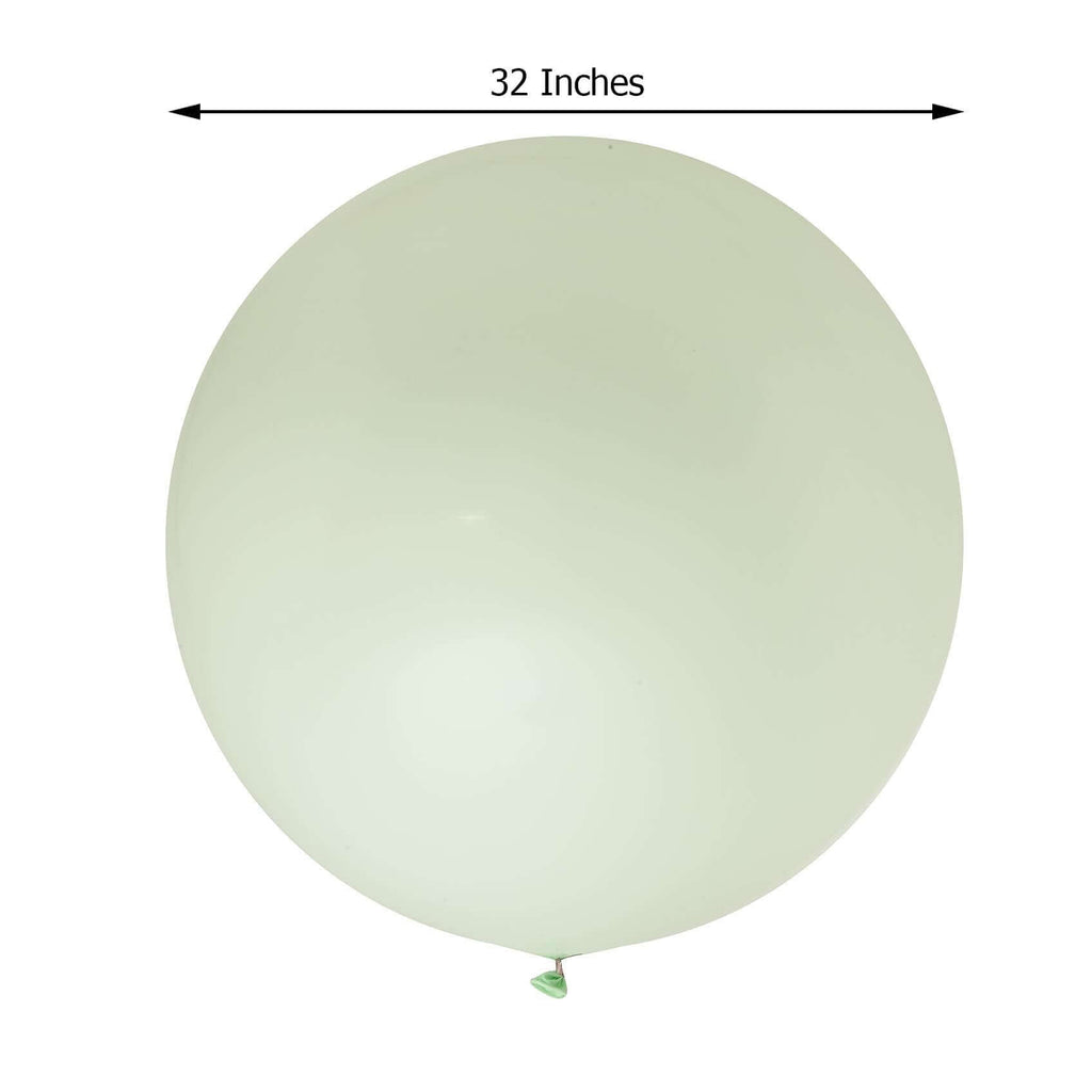 2 Pack 32" Large Matte Pastel Mint Helium Air Premium Latex Balloons