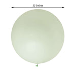 2 Pack 32" Large Matte Pastel Mint Helium Air Premium Latex Balloons
