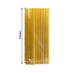 50-Pack Paper Drinking Straws Metallic Gold Foil Food Grade - Disposable Biodegradable Straws for Events 8"