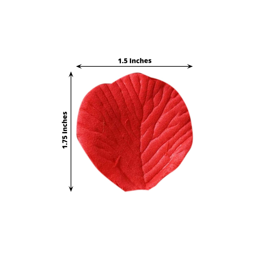 500-Pack Rose Petals Round Design Red Silk Confetti - Decorative Scatters for Tables and Floors