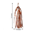 7.5ft Long Rose Gold Hanging Foil Tassel Garland, Metallic Tinsel Fringe Banner Party Streamer Backdrop Decorations