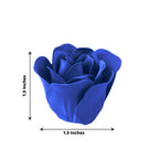4 Pack 24 Pcs Royal Blue Scented Rose Soap Heart Shaped Party Favors With Gift Boxes And Ribbon