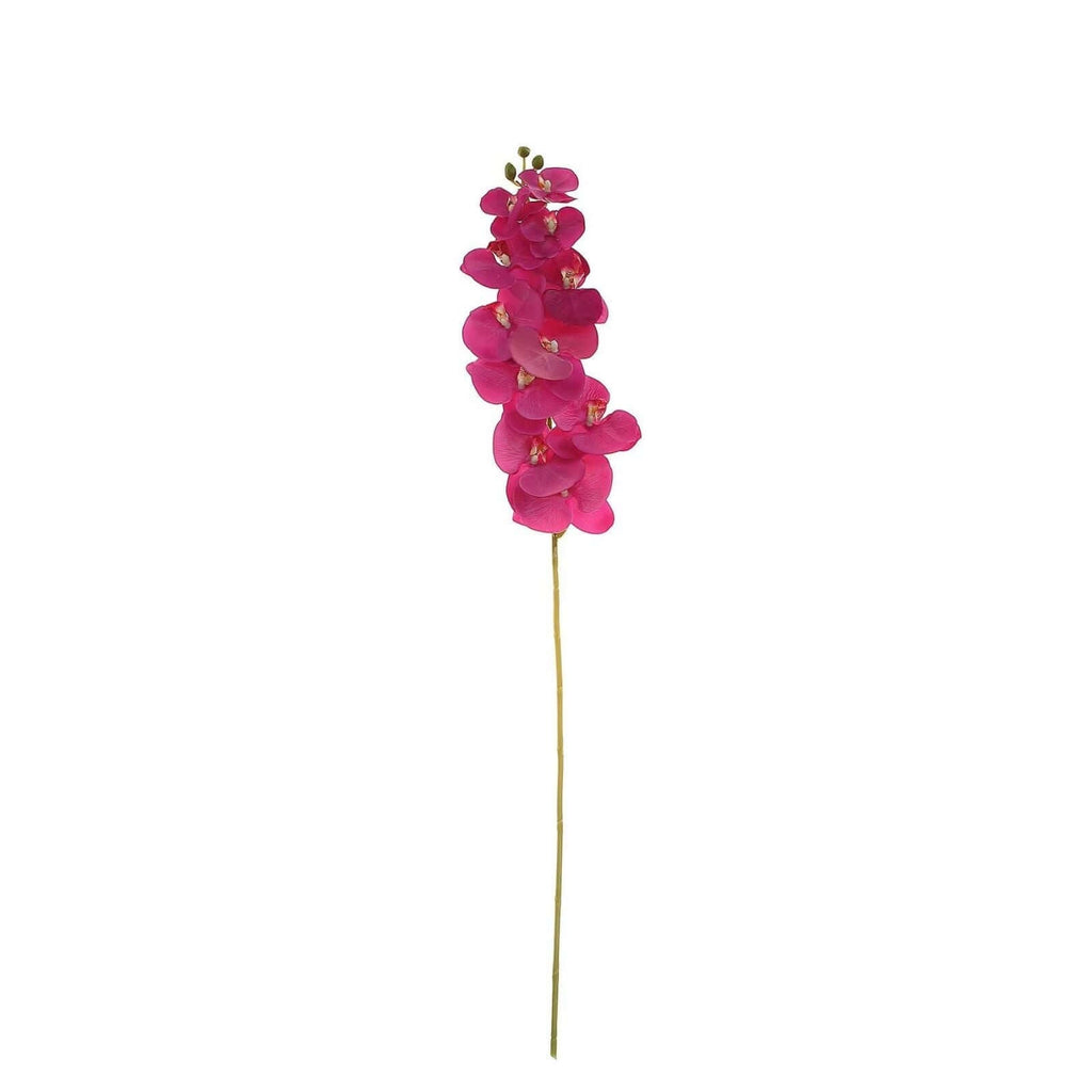 2 Stems 40" Tall Fuchsia Artificial Silk Orchid Flower Bouquets