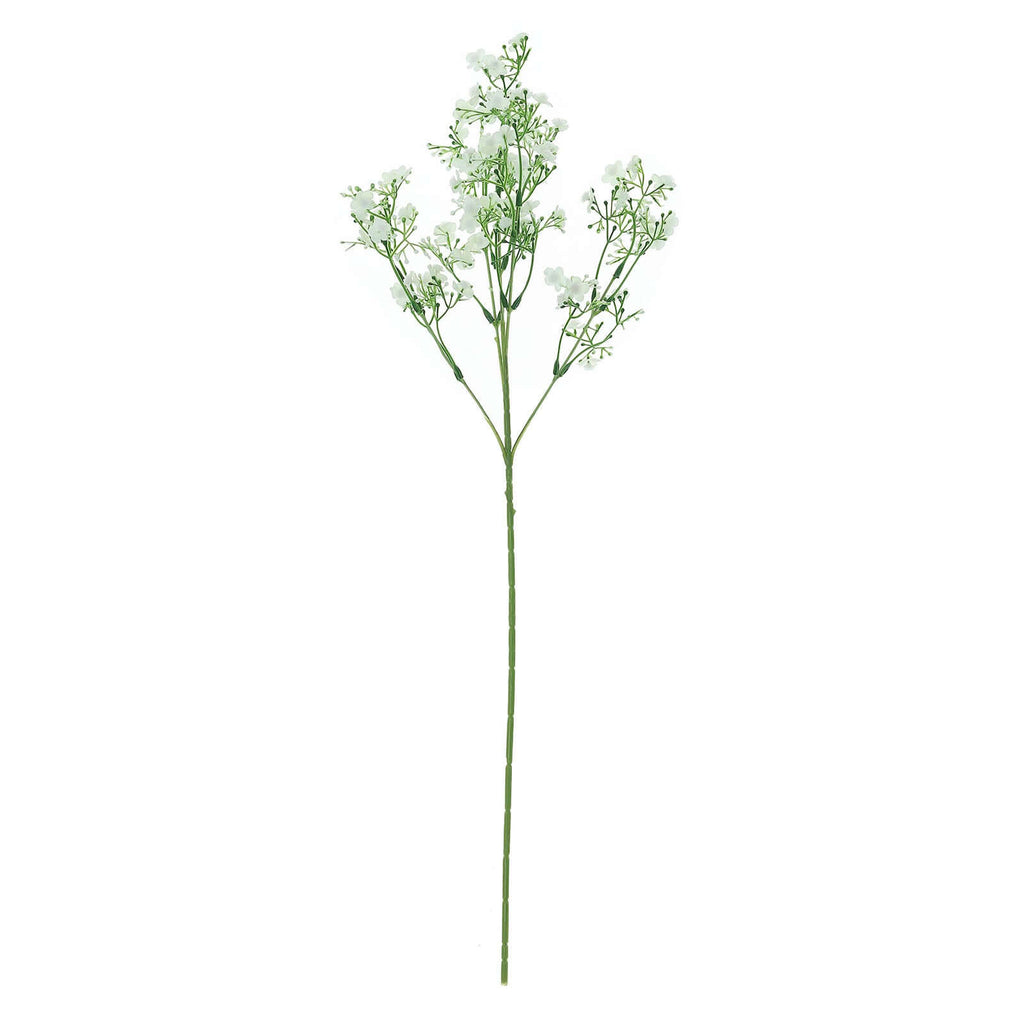 4 Stems 27" White Artificial Silk Babys Breath Gypsophila Flowers