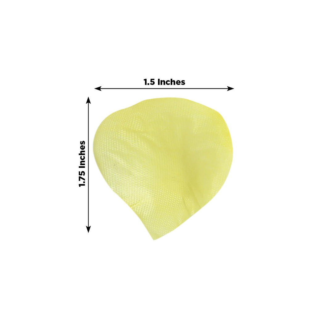 500-Pack Rose Petals Round Design Yellow Silk Confetti - Decorative Scatters for Tables and Floors