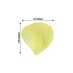 500-Pack Rose Petals Round Design Yellow Silk Confetti - Decorative Scatters for Tables and Floors