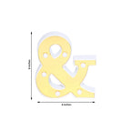 3D Marquee Symbol "&" Warm White 6 LED Lights Gold - Perfect Light-Up Accent for Decor 6"