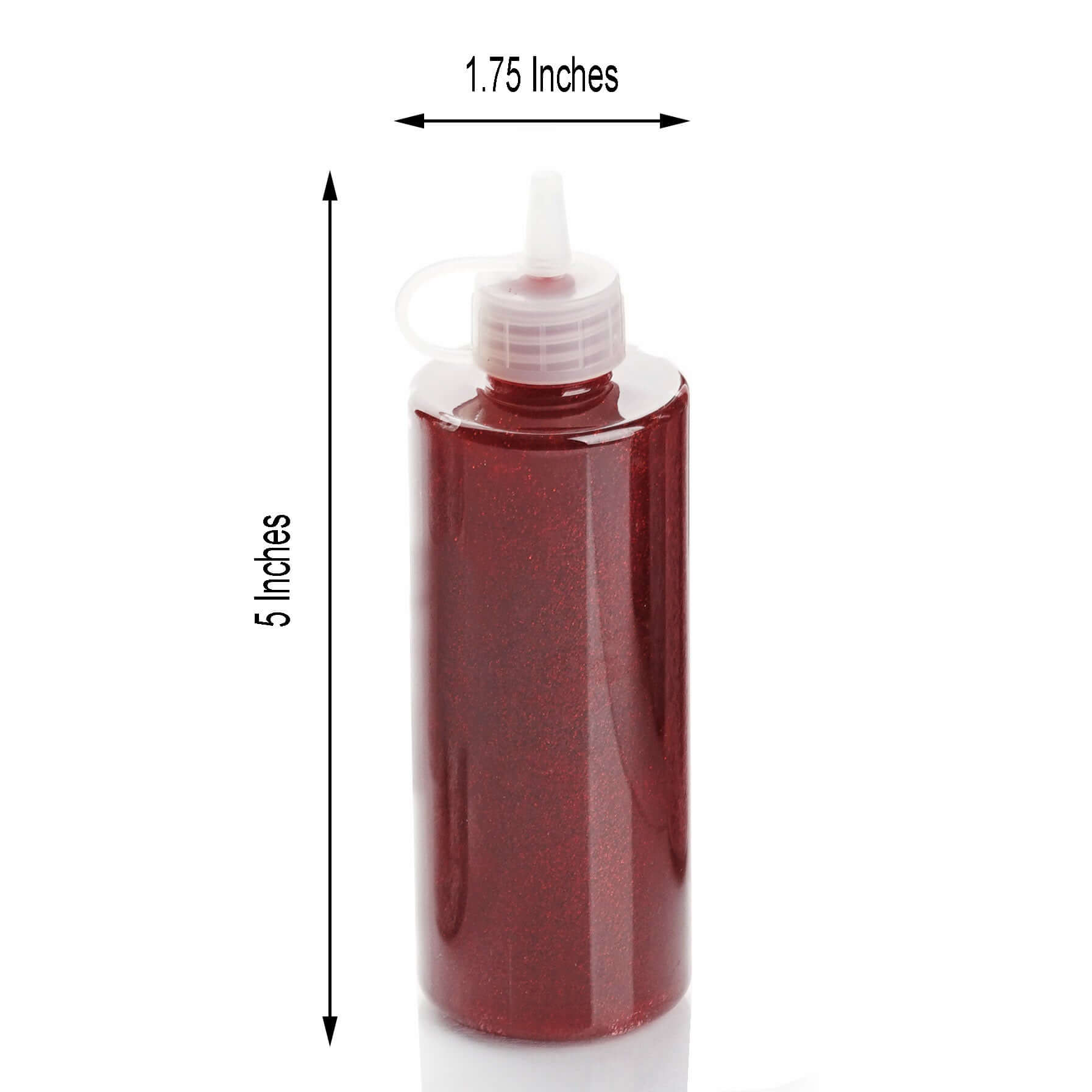 Metallic Glitter Glue Burgundy - Washable Nontoxic Art Glue for Fun DIY Projects Scrapbooking & Party Decor 4 oz Bottle