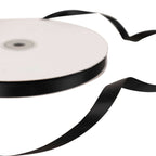 100 Yards 3/8" Black Single Face Decorative Satin Ribbon