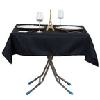 Premium Polyester 54"x54" Square Tablecloth Black - Stain and Wrinkle-Resistant 220GSM Finish for Weddings & Events