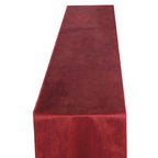 Premium Velvet 12"x108" Table Runner Burgundy - Sheen Finish Reusable Table Decor